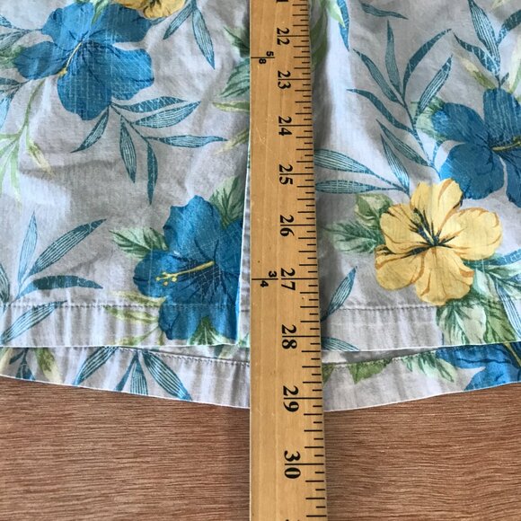 Cooke Street Hawaiian Shirt Men XL Blue Floral Button Up Pocket Short Sleeve - Picture 6 of 12
